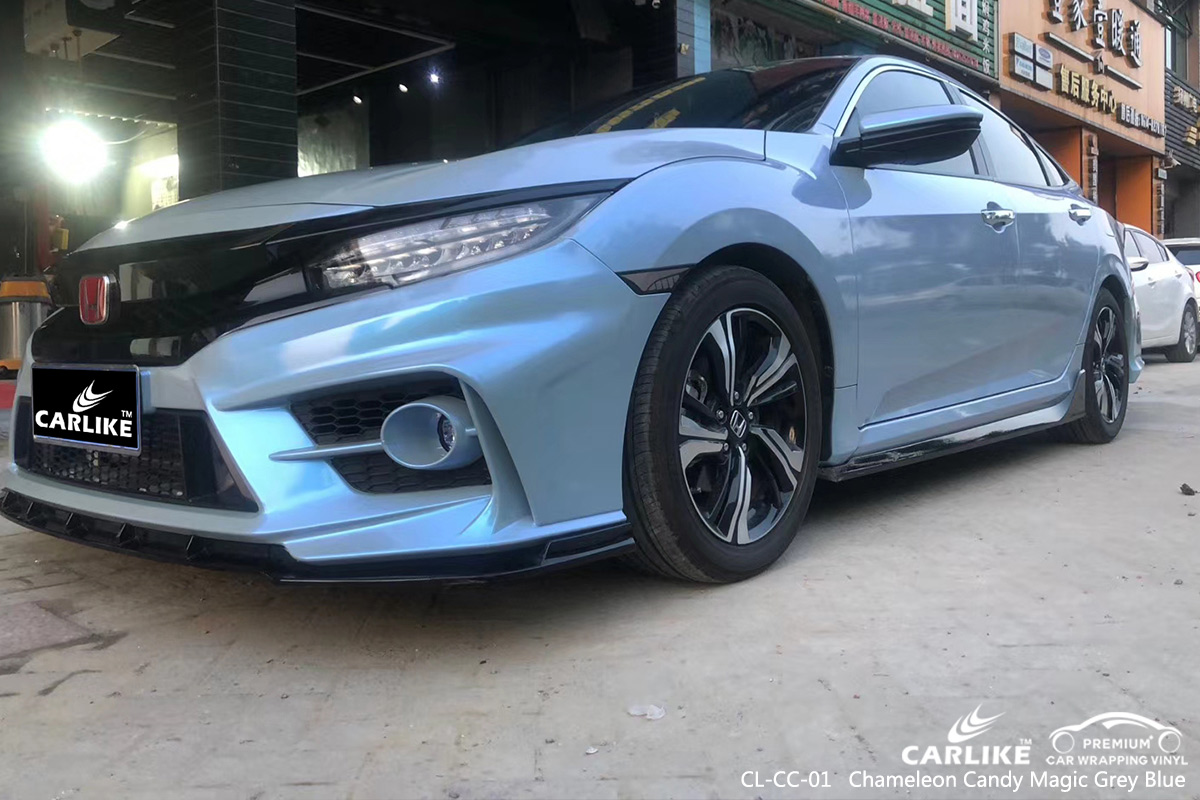 CL-CC-01 chameleon candy magic grey blue vinyl wrap my car for HONDA Ordu Turkey