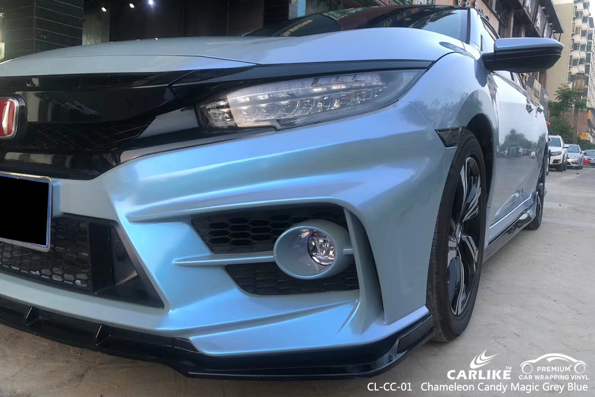 CL-CC-01 chameleon candy magic grey blue vinyl wrap my car for HONDA Ordu Turkey