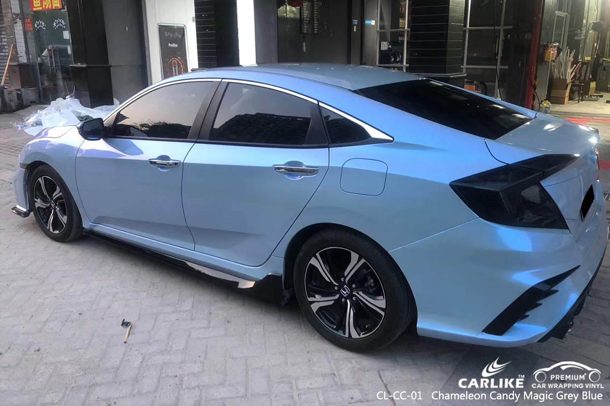 CL-CC-01 chameleon candy magic grey blue vinyl wrap my car for HONDA Ordu Turkey