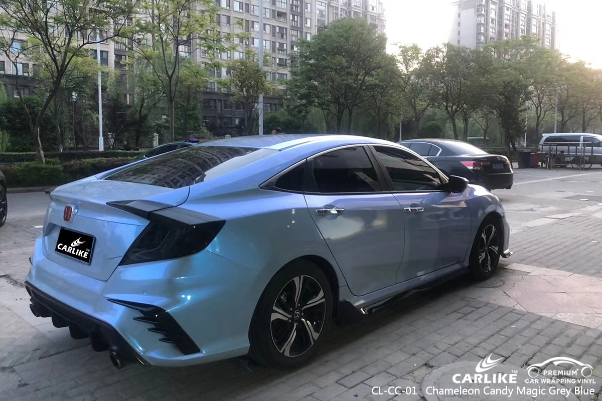 CL-CC-01 chameleon candy magic grey blue vinyl wrap my car for HONDA Ordu Turkey