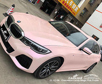 CL-CC-06 bukalemun şeker sihirli pembe mor vinil yapışkan kağıt BMW Negeri Sembilan Malezya için