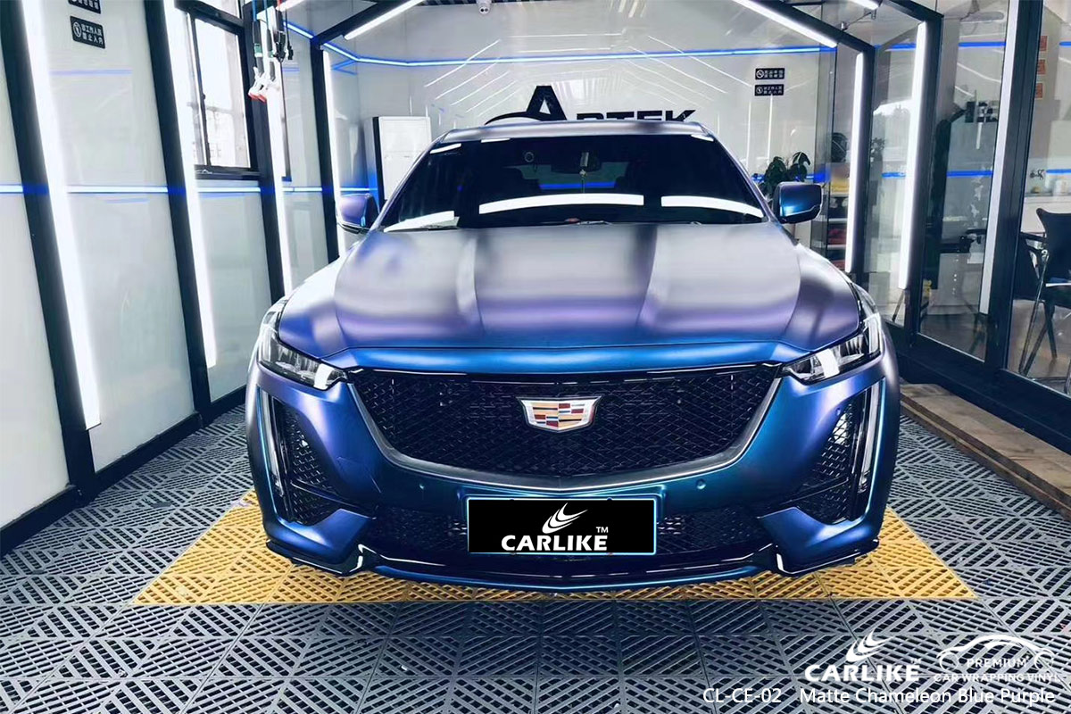 CL-CE-02 matte chameleon light blue to purple vinyl wrap my car for CADILLAC Pennsylvania United States