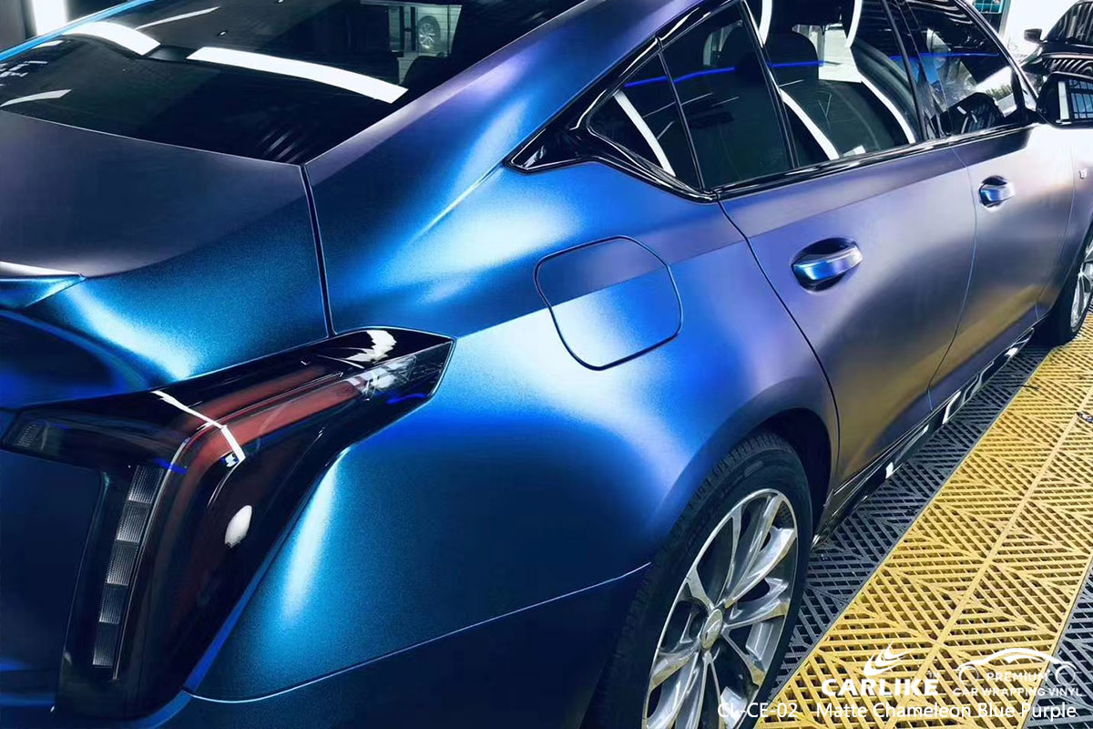 CL-CE-02 matte chameleon light blue to purple vinyl wrap my car for CADILLAC Pennsylvania United States
