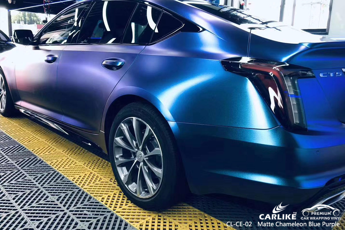 CL-CE-02 matte chameleon light blue to purple vinyl wrap my car for CADILLAC Pennsylvania United States