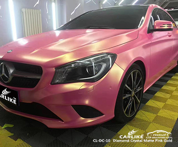 CL-DC-10 الماس الكريستال ماتي الذهب الوردي التفاف السيارة الفينيل ماتي ل MERCEDES-BENZ Karabuk تركيا