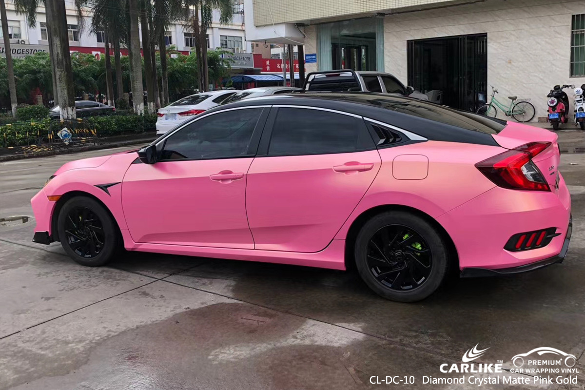 CL-DC-10 diamond crystal matte pink gold protective vinyl for cars for HONDA Yozgat Turkey