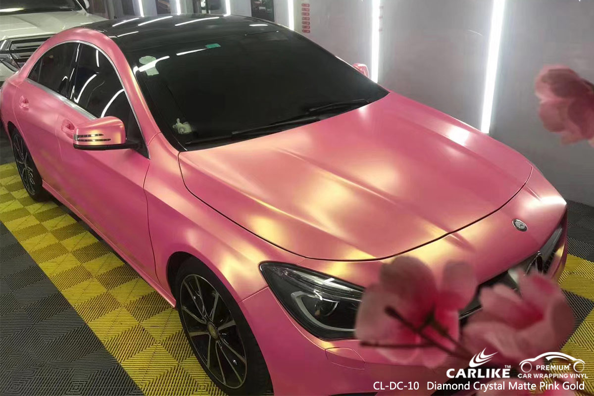 CL-DC-10 diamond crystal matte pink gold car wrap vinyl matte for MERCEDES-BENZ Karabuk Turkey