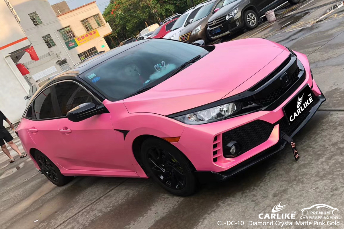 CL-DC-10 diamond crystal matte pink gold protective vinyl for cars for HONDA Yozgat Turkey