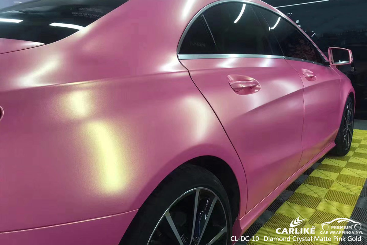 CL-DC-10 diamond crystal matte pink gold car wrap vinyl matte for MERCEDES-BENZ Karabuk Turkey