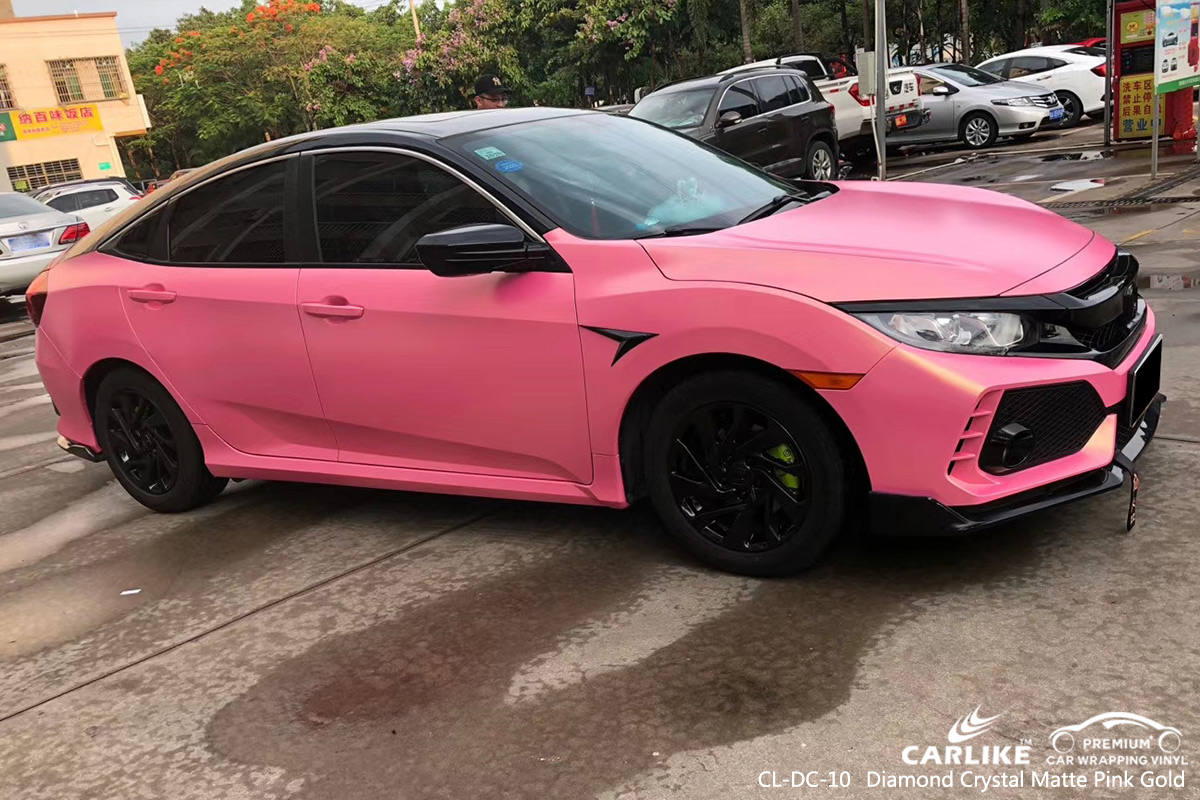 CL-DC-10 diamond crystal matte pink gold protective vinyl for cars for HONDA Yozgat Turkey