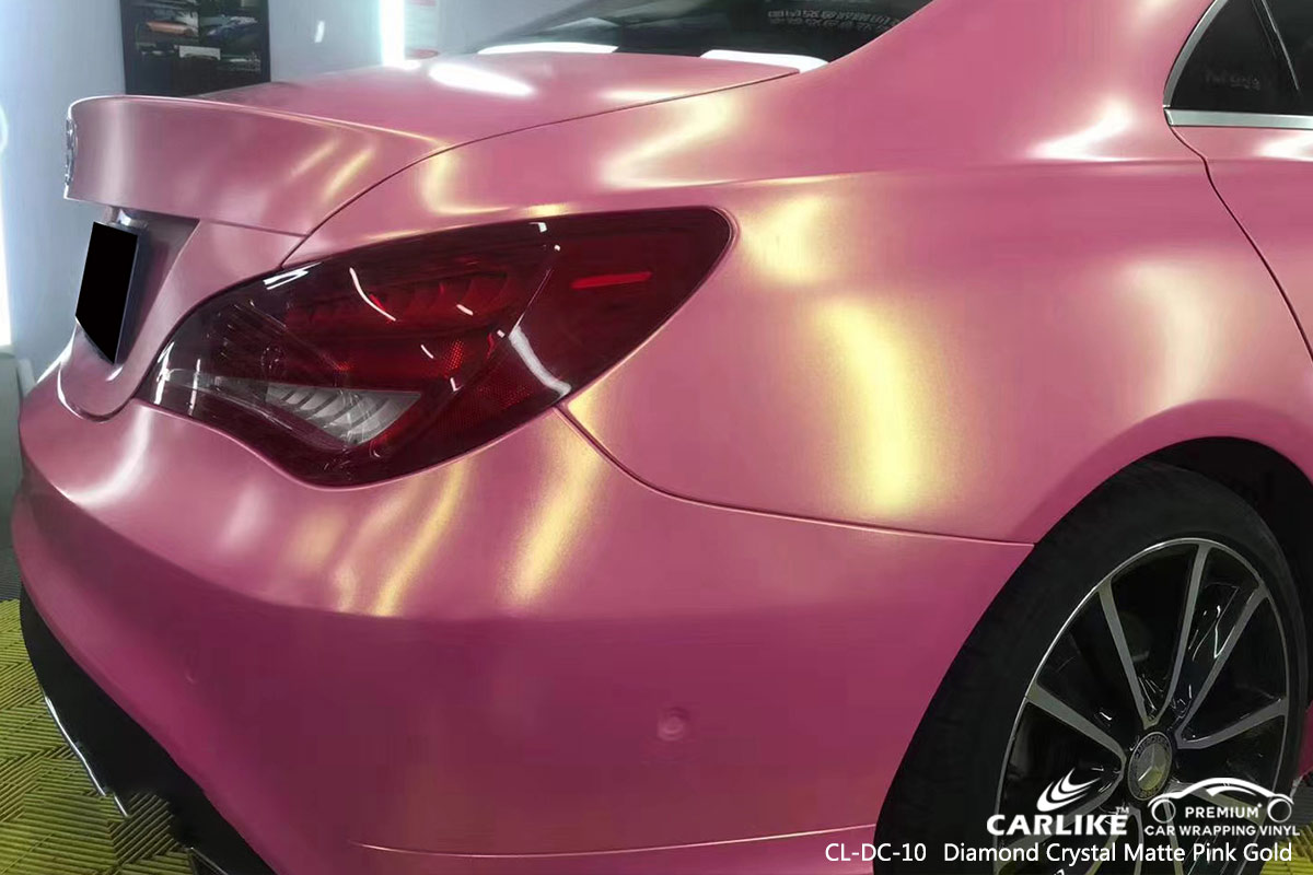 CL-DC-10 diamond crystal matte pink gold car wrap vinyl matte for MERCEDES-BENZ Karabuk Turkey