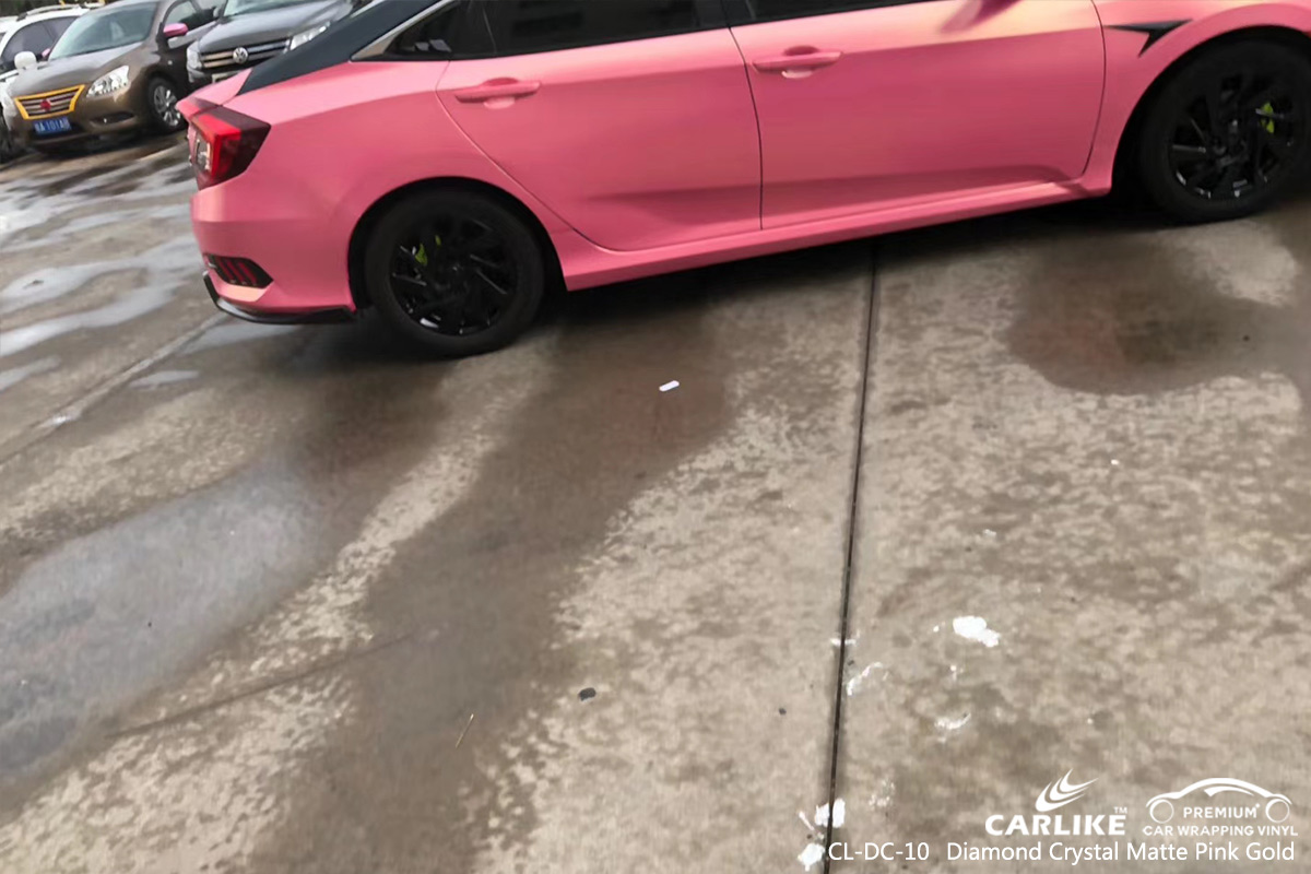 CL-DC-10 diamond crystal matte pink gold protective vinyl for cars for HONDA Yozgat Turkey
