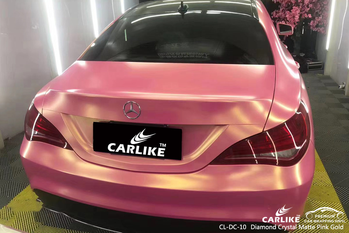 CL-DC-10 diamond crystal matte pink gold car wrap vinyl matte for MERCEDES-BENZ Karabuk Turkey