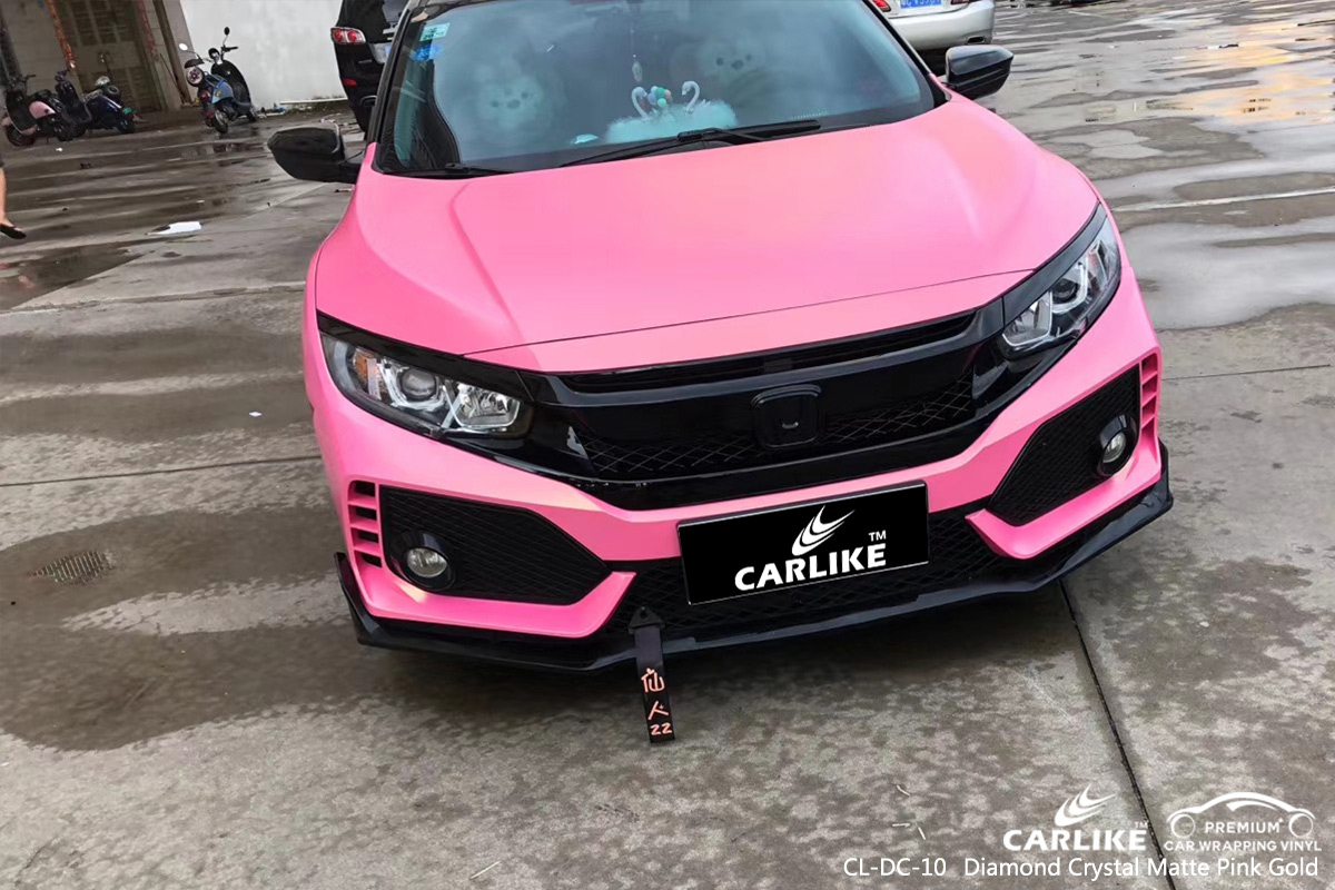 CL-DC-10 diamond crystal matte pink gold protective vinyl for cars for HONDA Yozgat Turkey