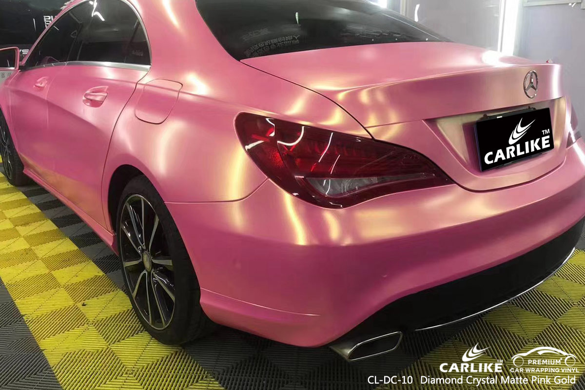 CL-DC-10 diamond crystal matte pink gold car wrap vinyl matte for MERCEDES-BENZ Karabuk Turkey
