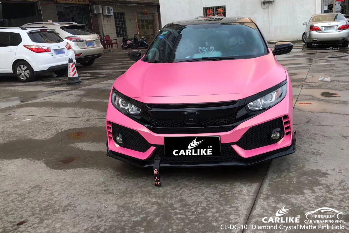 CL-DC-10 diamond crystal matte pink gold protective vinyl for cars for HONDA Yozgat Turkey