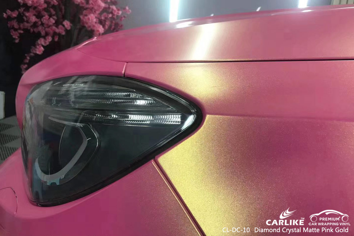 CL-DC-10 diamond crystal matte pink gold car wrap vinyl matte for MERCEDES-BENZ Karabuk Turkey