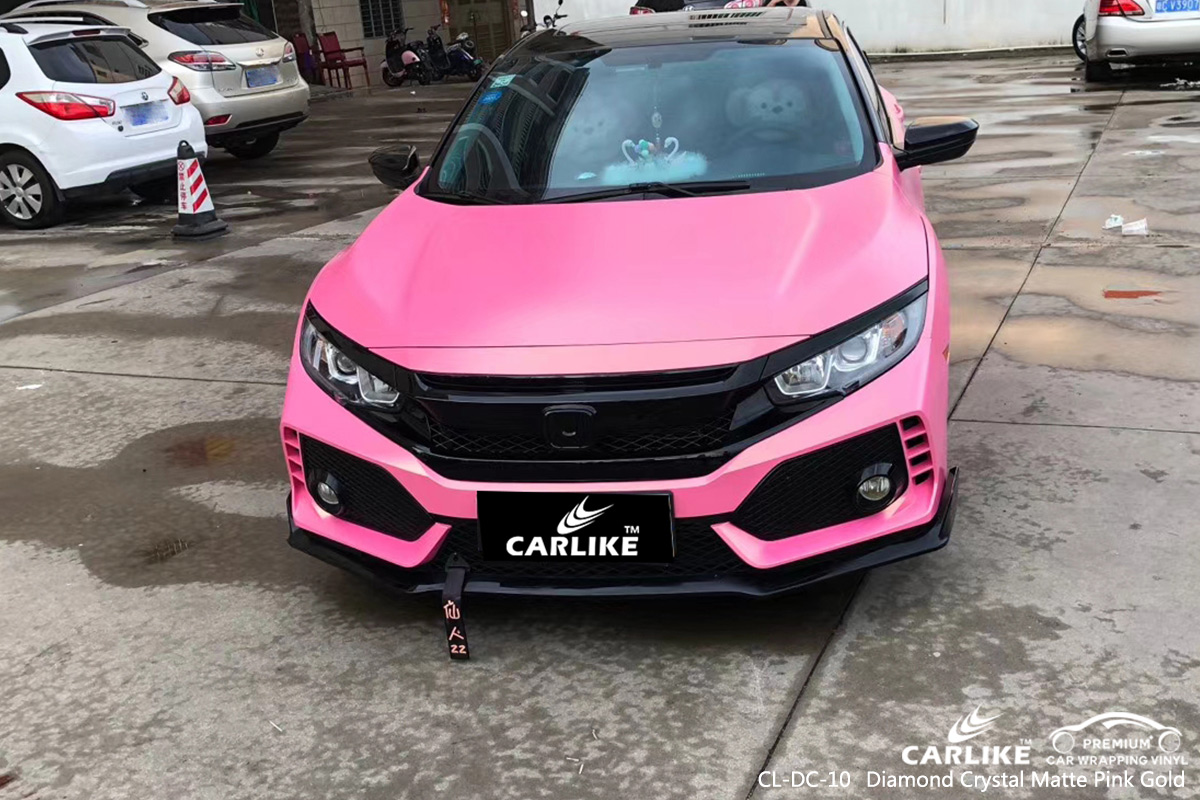 CL-DC-10 diamond crystal matte pink gold protective vinyl for cars for HONDA Yozgat Turkey