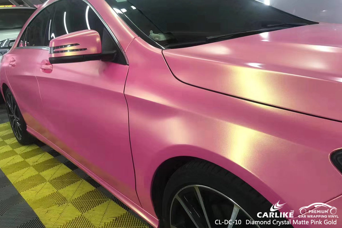 CL-DC-10 diamond crystal matte pink gold car wrap vinyl matte for MERCEDES-BENZ Karabuk Turkey