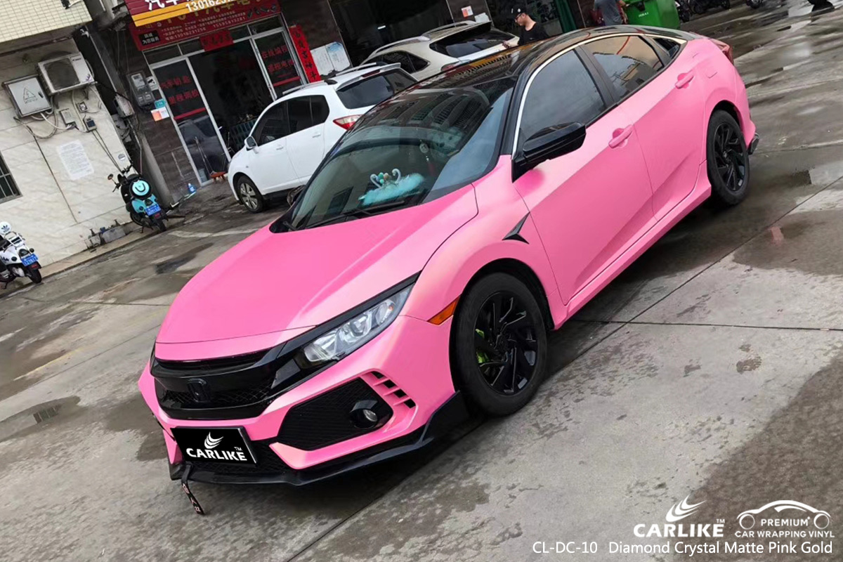 CL-DC-10 diamond crystal matte pink gold protective vinyl for cars for HONDA Yozgat Turkey