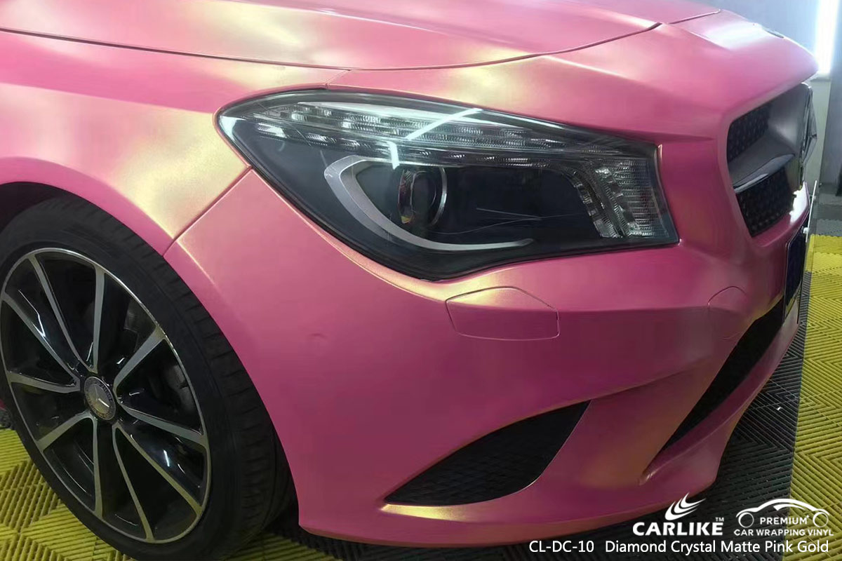 CL-DC-10 diamond crystal matte pink gold car wrap vinyl matte for MERCEDES-BENZ Karabuk Turkey
