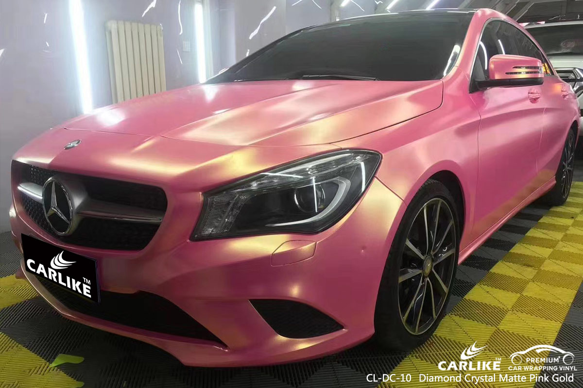 CL-DC-10 diamond crystal matte pink gold car wrap vinyl matte for MERCEDES-BENZ Karabuk Turkey