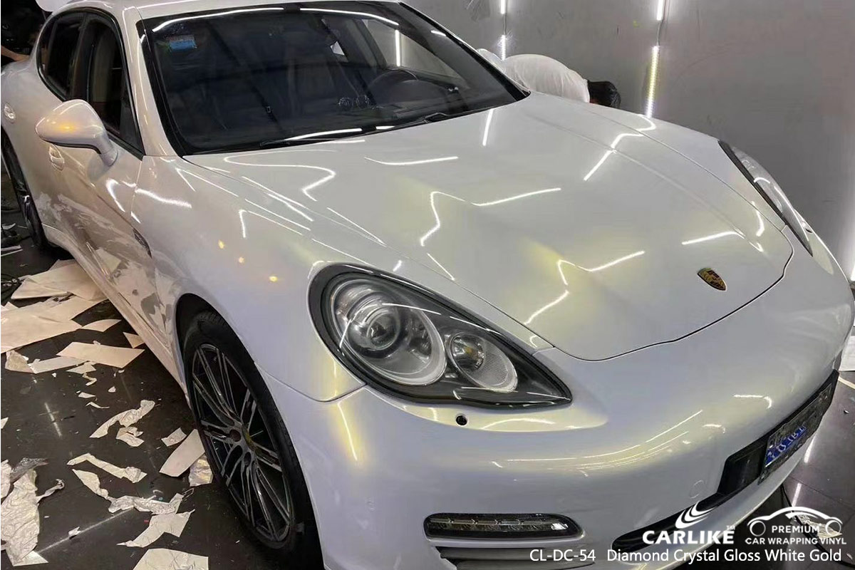 CL-DC-54 diamond crystal gloss white gold vinyl wrap gloss for PORSCHE Anambra Nigeria