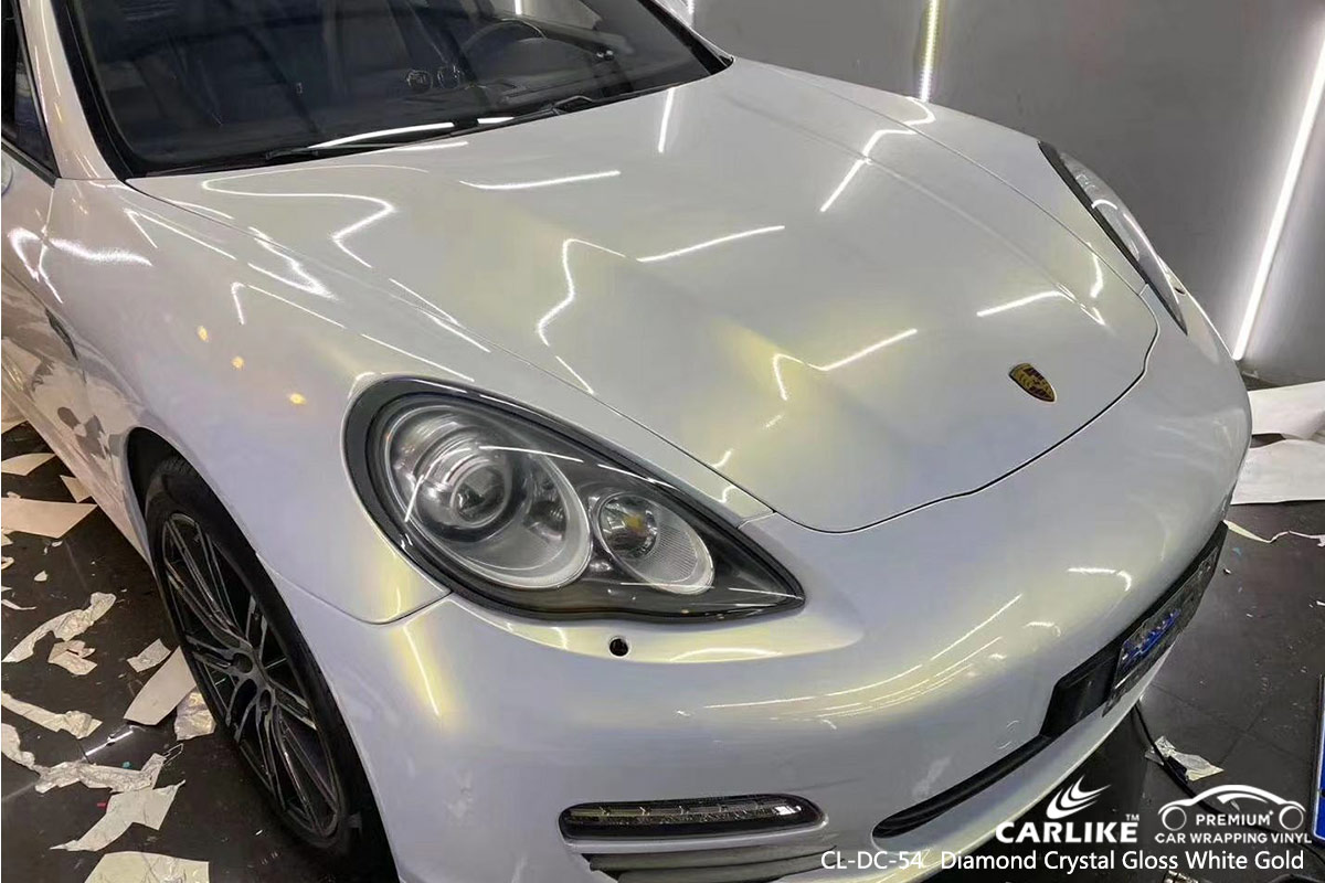 CL-DC-54 diamond crystal gloss white gold vinyl wrap gloss for PORSCHE Anambra Nigeria