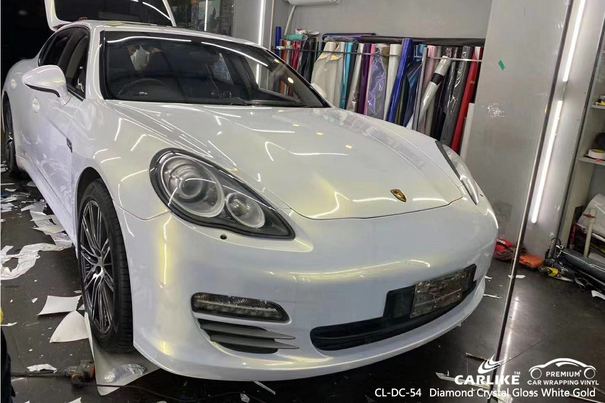 CL-DC-54 diamond crystal gloss white gold vinyl wrap gloss for PORSCHE Anambra Nigeria