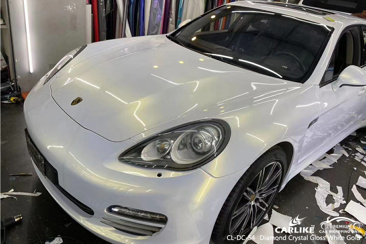 CL-DC-54 diamond crystal gloss white gold vinyl wrap gloss for PORSCHE Anambra Nigeria