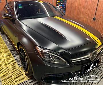 CL-EM-01 electro metallic satin black wrap my car for MERCEDES-BENZ