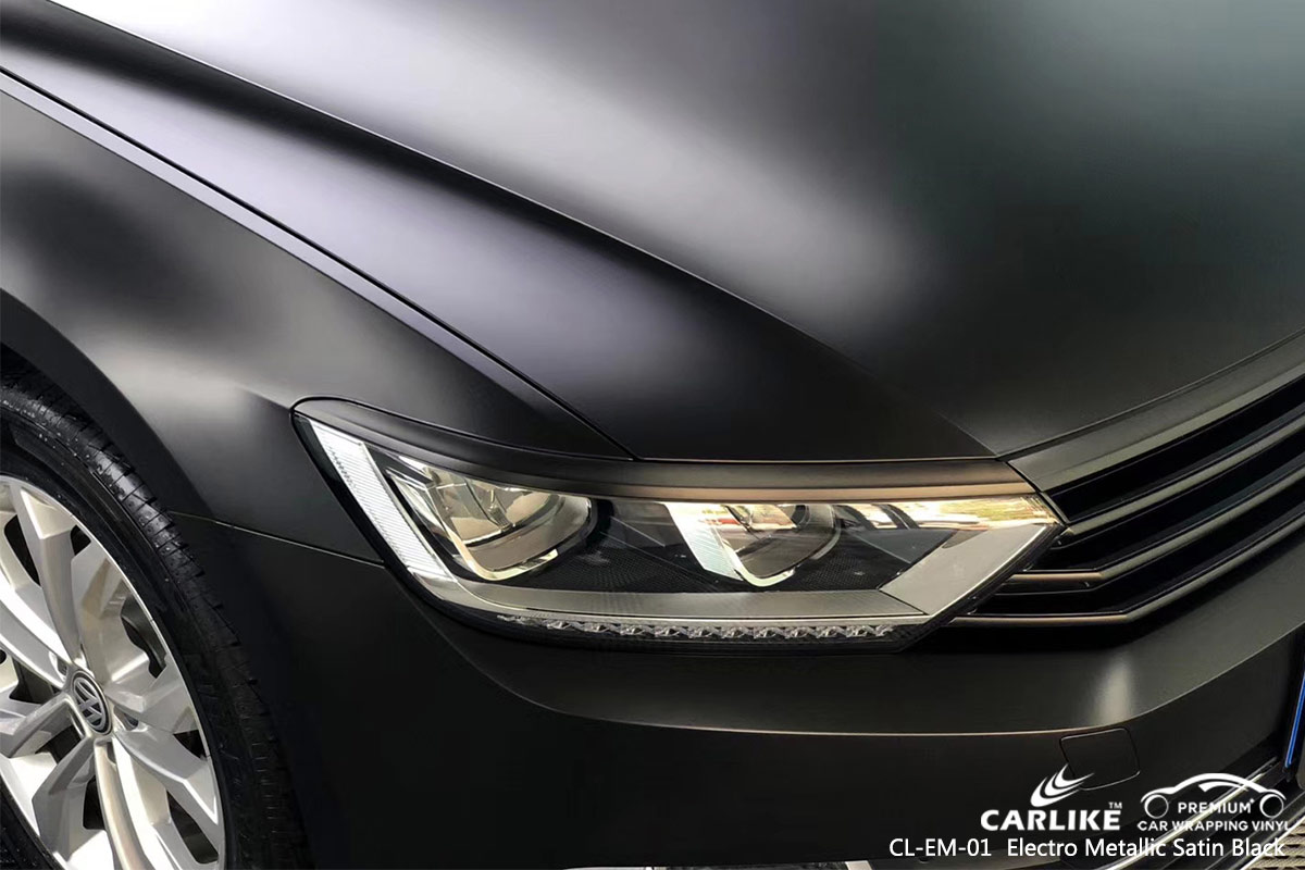 CL-EM-01 electro metallic satin black vinyl wrapping for VOLKSWAGEN Tokat Turkey
