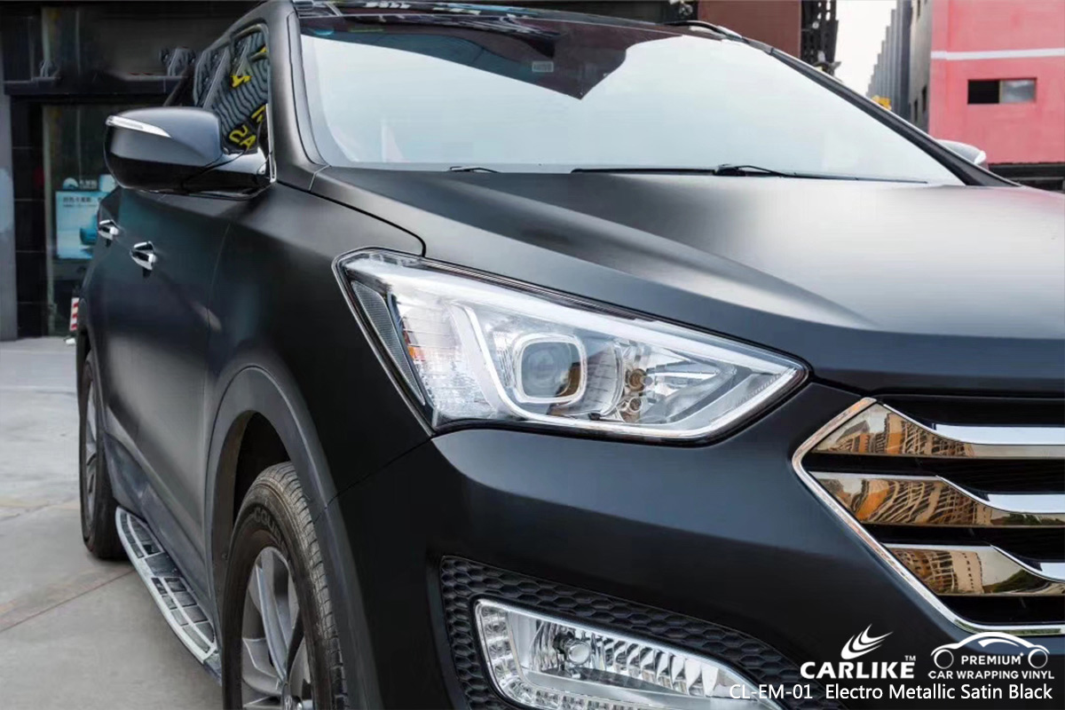 CL-EM-01 electro metallic satin black car wrapping for BEIJING HYUNDAI Gauteng South Africa