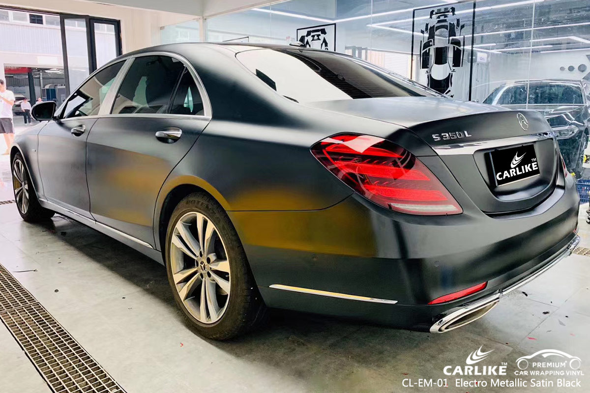 CL-EM-01 electro metallic satin black automobile wrap vinyl for MERCEDES-BENZ New Hampshire United States