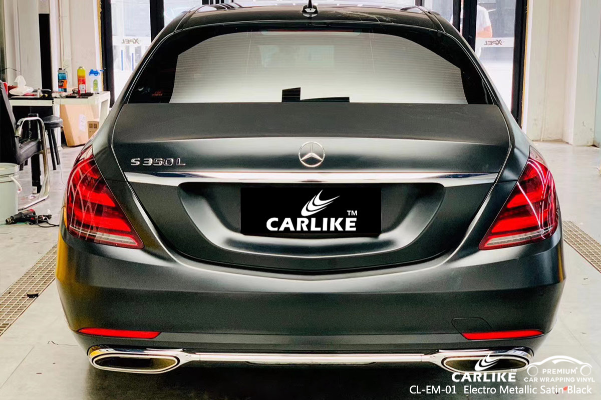 CL-EM-01 electro metallic satin black automobile wrap vinyl for MERCEDES-BENZ New Hampshire United States