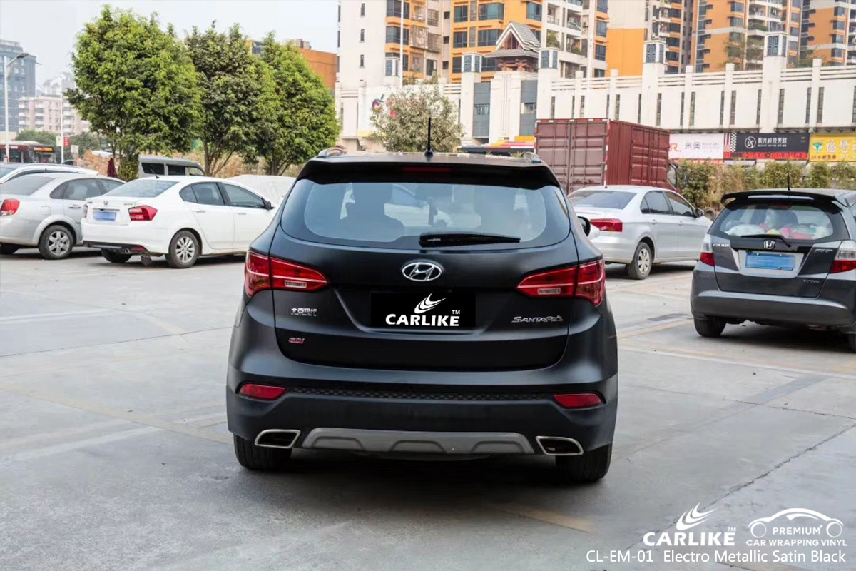 CL-EM-01 electro metallic satin black car wrapping for BEIJING HYUNDAI Gauteng South Africa