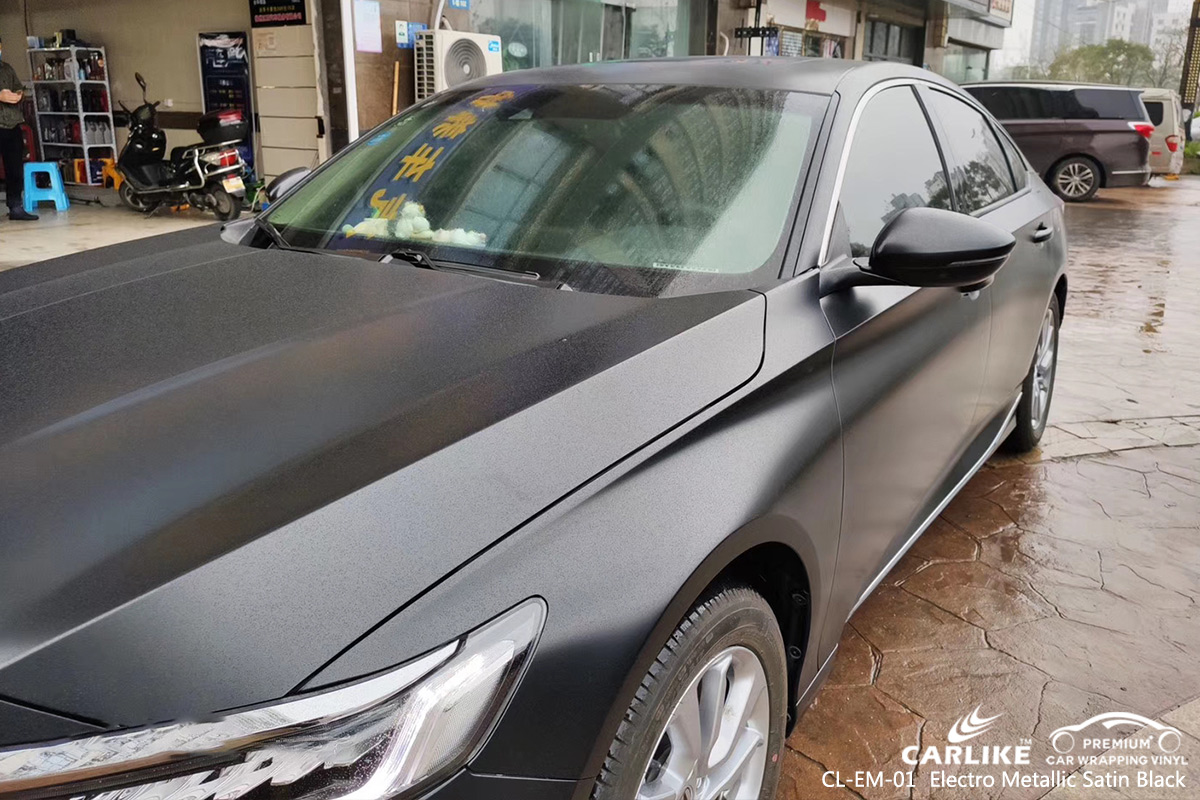 CL-EM-01 electro metallic satin black boat vinyl material suppliers for HONDA Usak Turkey