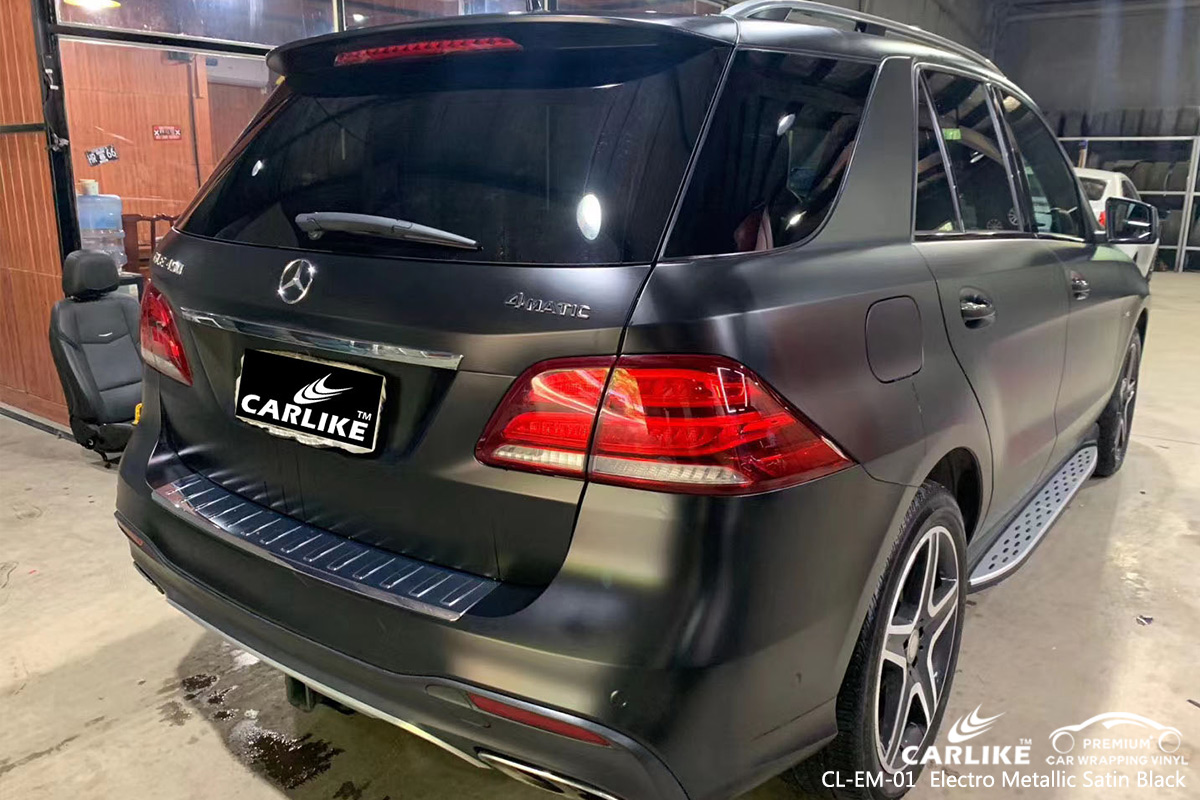 CL-EM-01 electro metallic satin black vinyl material suppliers for MERCEDES-BENZ Corsica France