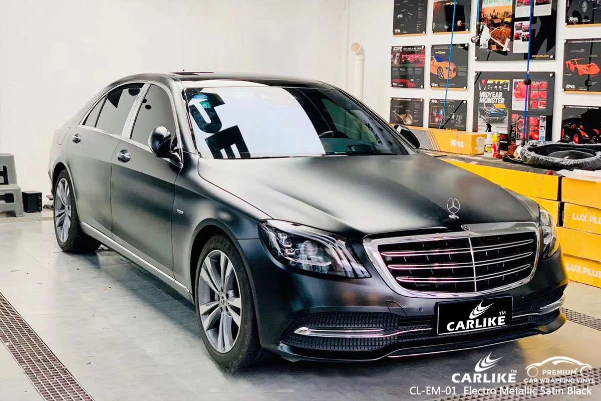 CL-EM-01 electro metallic satin black automobile wrap vinyl for MERCEDES-BENZ New Hampshire United States
