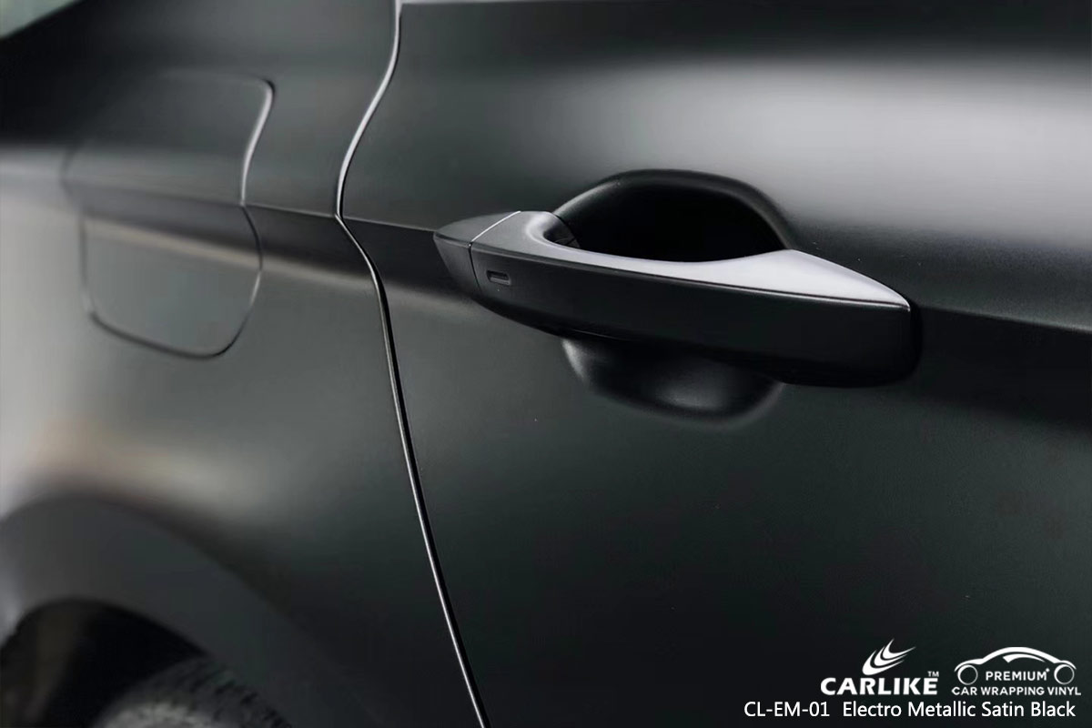 CL-EM-01 electro metallic satin black vinyl wrapping for VOLKSWAGEN Tokat Turkey