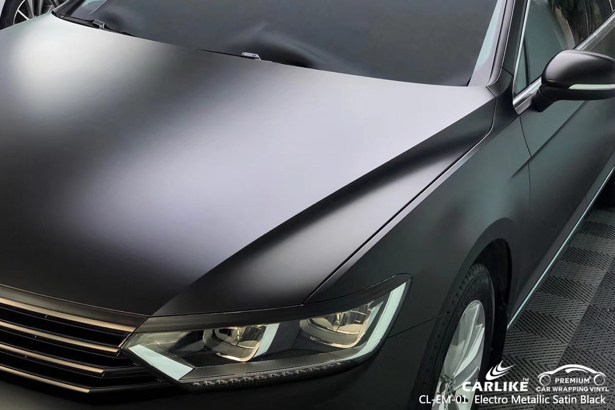 CL-EM-01 electro metallic satin black vinyl wrapping for VOLKSWAGEN Tokat Turkey