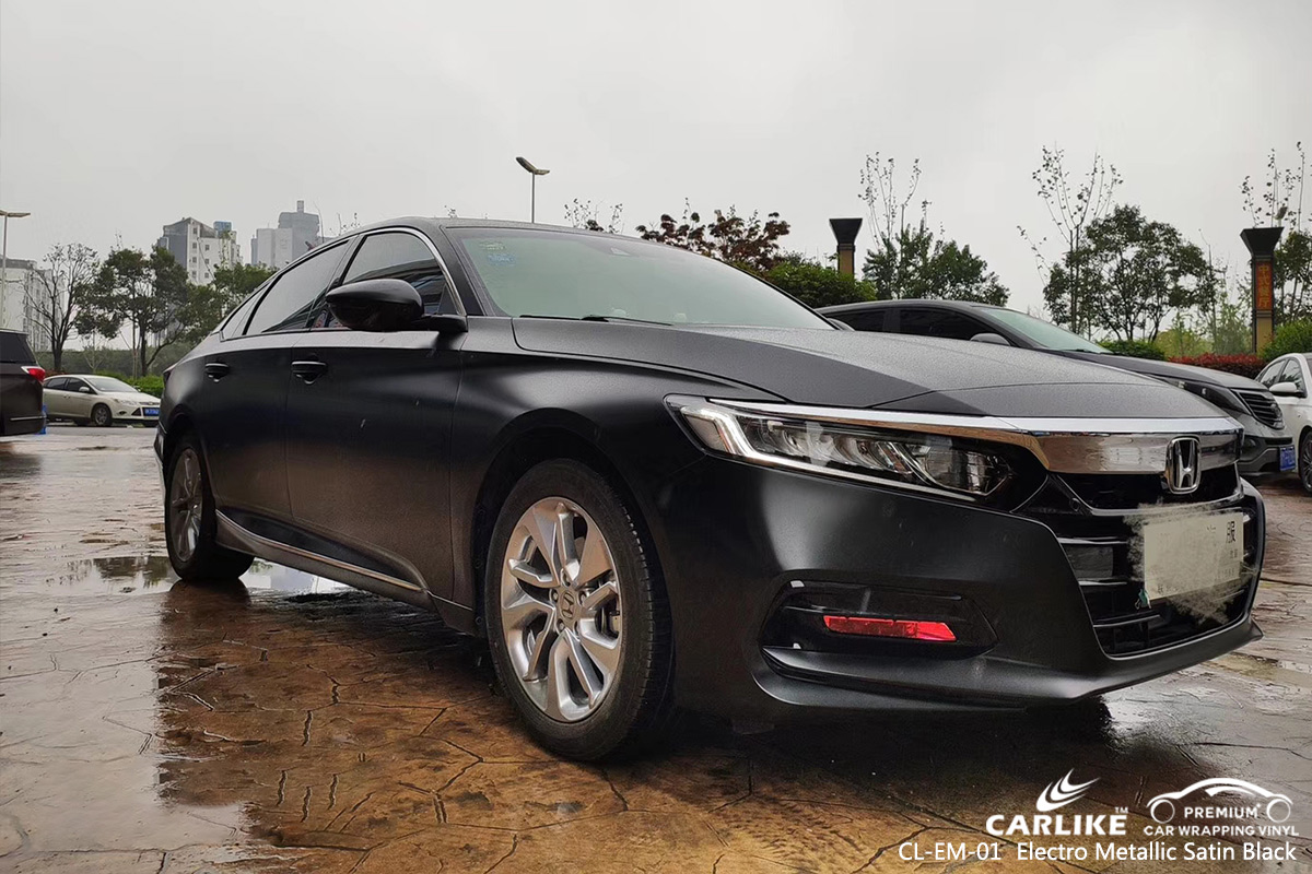 CL-EM-01 electro metallic satin black boat vinyl material suppliers for HONDA Usak Turkey