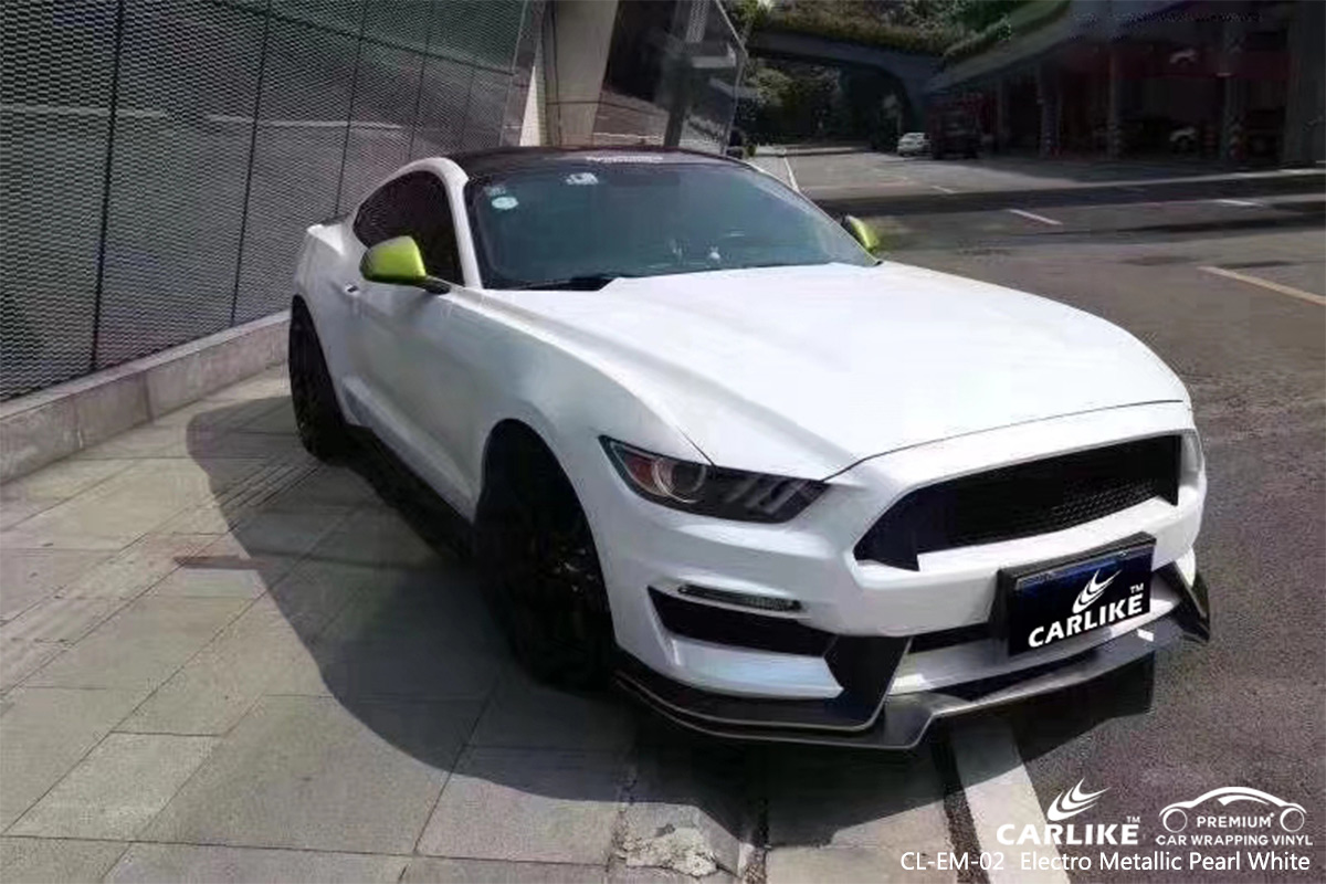 CL-EM-02 electro metallic pearl white boat vinyl sticker paper for FORD MUSTANG Kirikkale Turkey