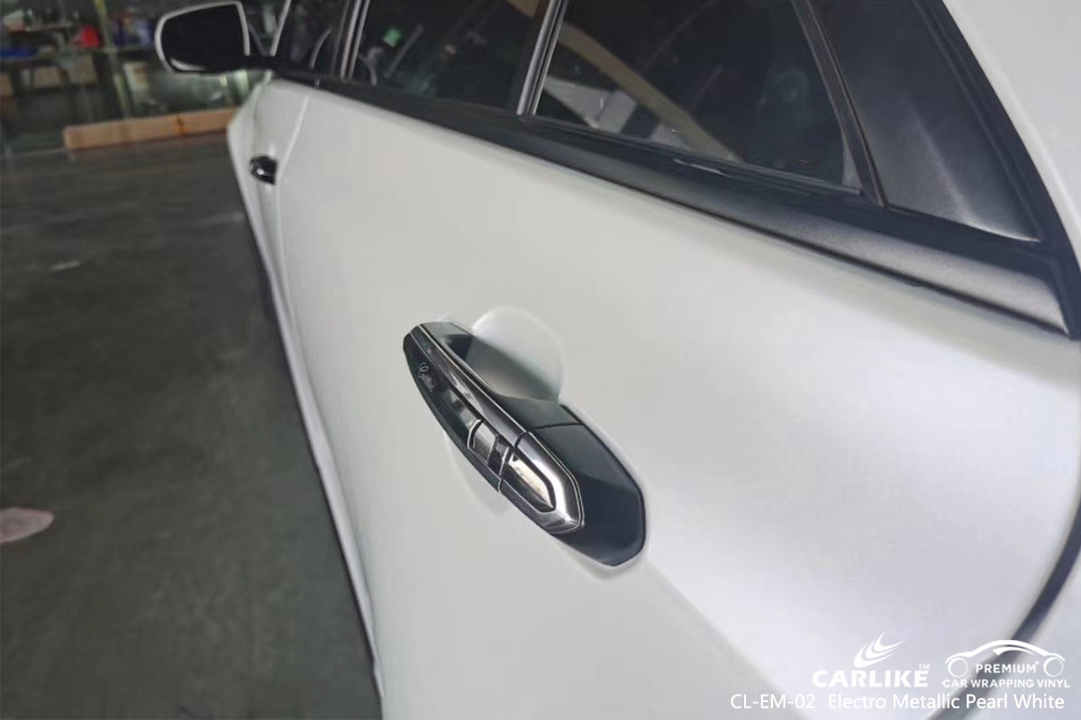 CL-EM-02 electro metallic pearl white vinyl wrap for CADILLAC Maryland United States
