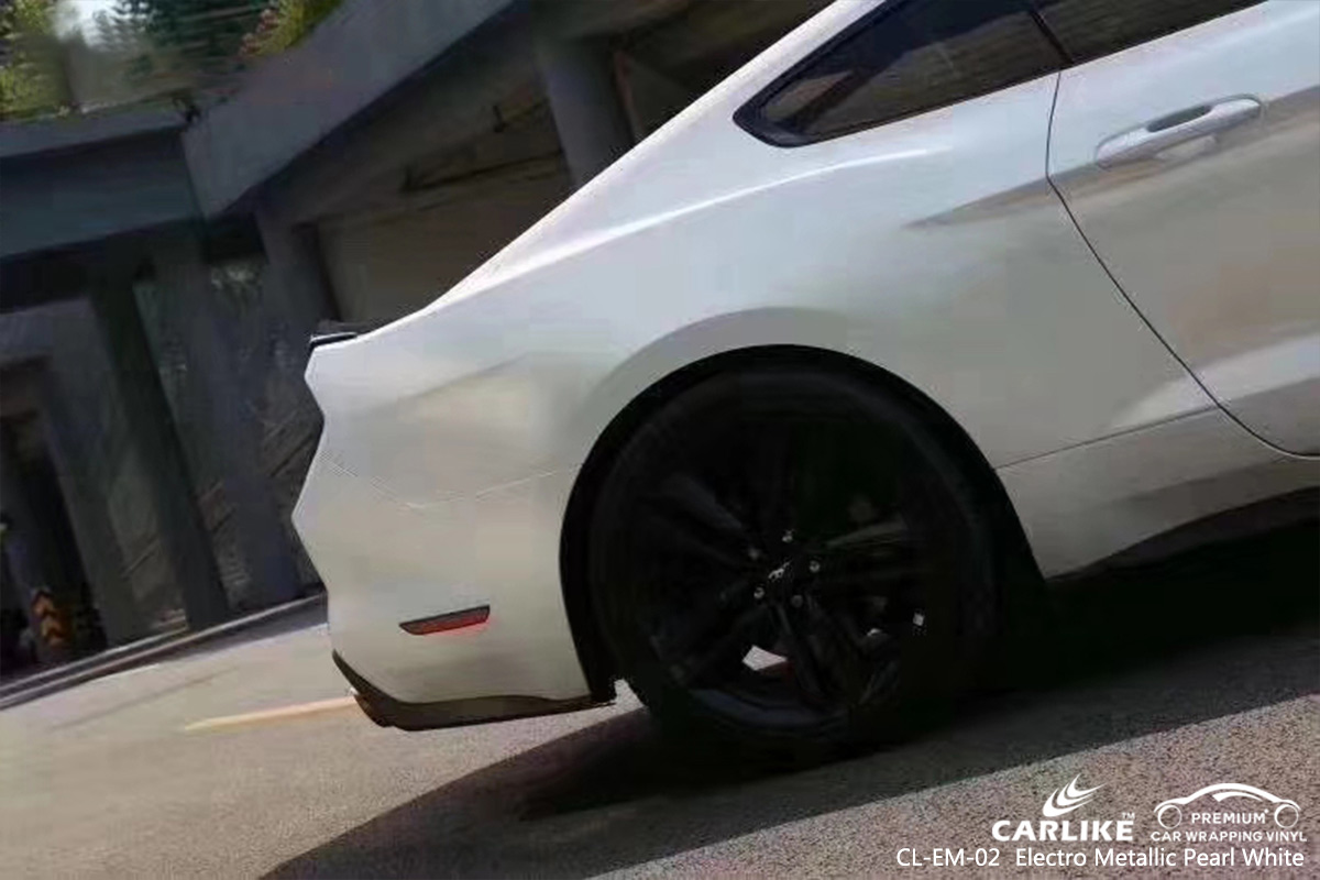 CL-EM-02 electro metallic pearl white boat vinyl sticker paper for FORD MUSTANG Kirikkale Turkey