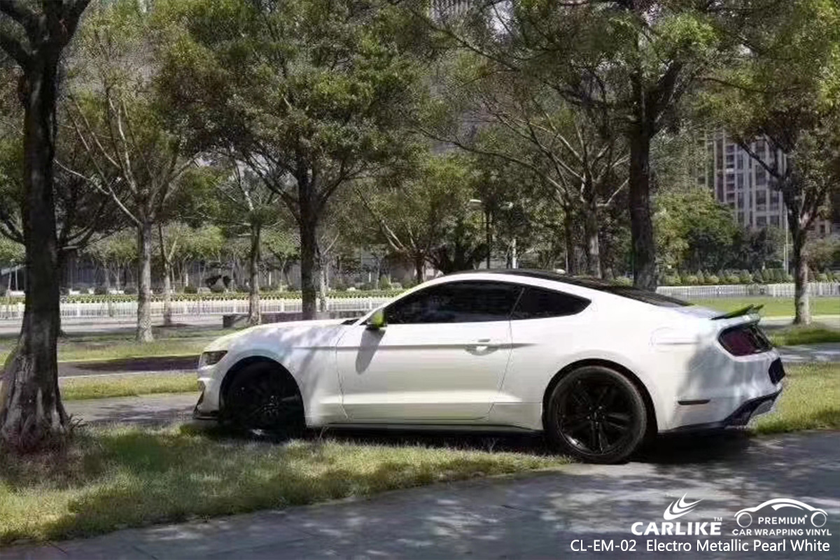 CL-EM-02 electro metallic pearl white boat vinyl sticker paper for FORD MUSTANG Kirikkale Turkey