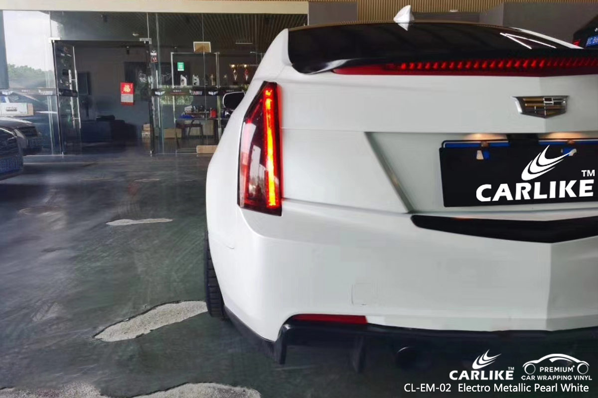 CL-EM-02 electro metallic pearl white vinyl wrap for CADILLAC Maryland United States