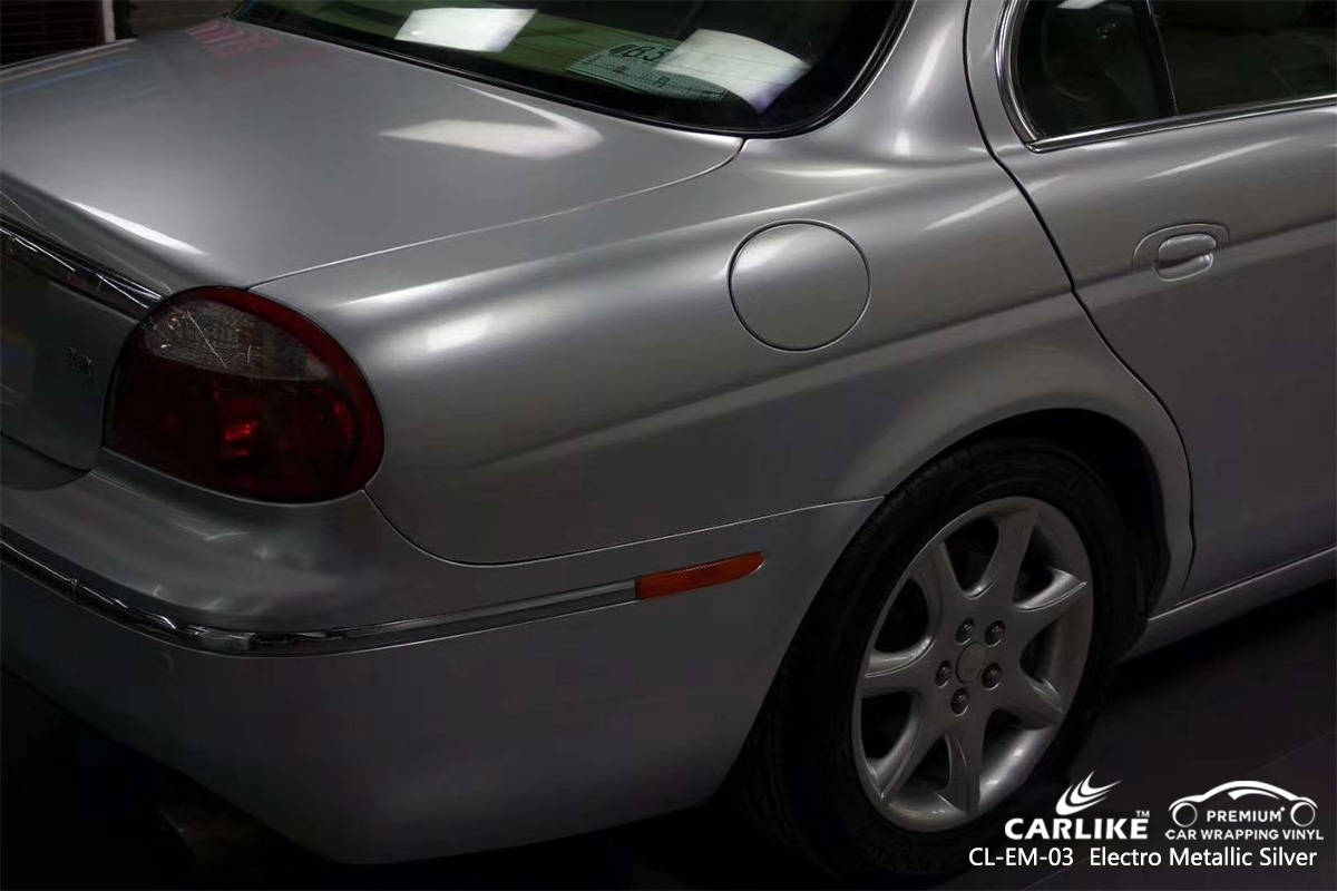 CL-EM-03 electro metallic silver autocycle carbon fibre vinyl wrap for bikes for JAGUAR Mecklenburg-Vorpommern Germany