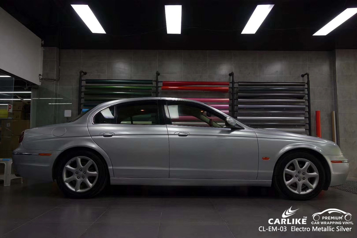 CL-EM-03 electro metallic silver autocycle carbon fibre vinyl wrap for bikes for JAGUAR Mecklenburg-Vorpommern Germany