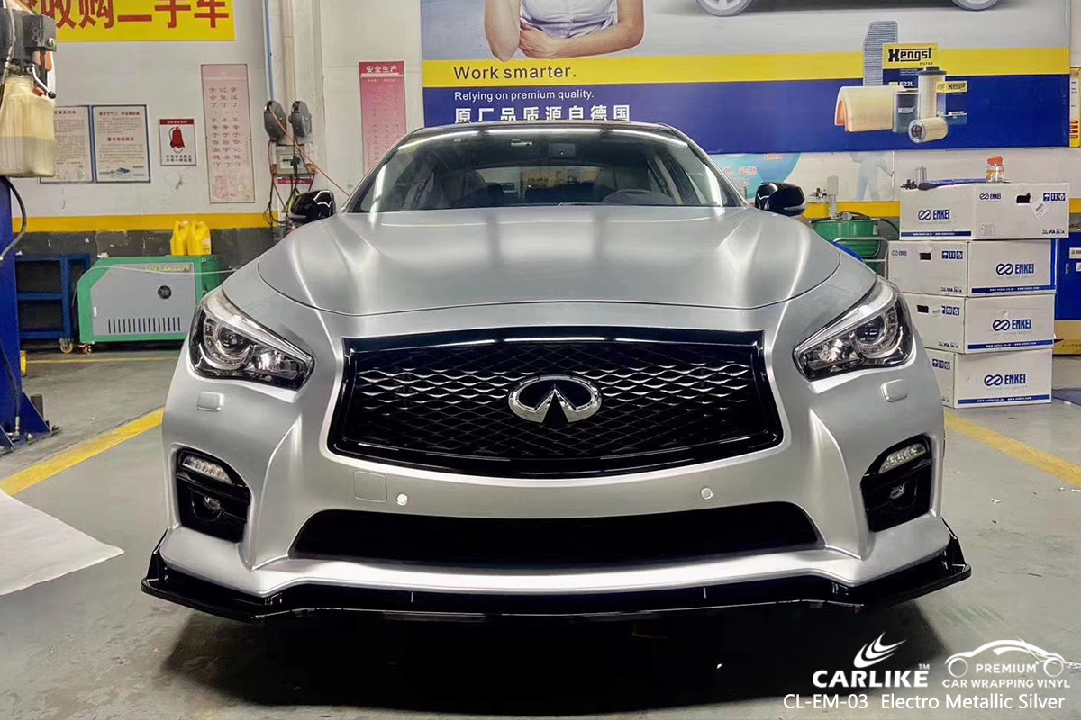 CL-EM-03 electro metallic silver car wrap vinyl matte for INFINITI Northern Ireland United Kingdom